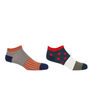 Oxford Orange And Mayfair Scarlet Men's Trainer Socks, thumbnail 1 of 6