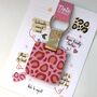 Personalised Pink Leopard Print Mirror Keyring, thumbnail 5 of 6