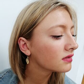 Feather Hook Earrings, Sterling Silver Or Gold Plated, 3 of 4