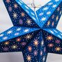 Fiesta Sea Blue Paper Star Lantern, thumbnail 4 of 5