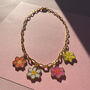 Hand Beaded Daisy Chain Flower Necklace, thumbnail 9 of 10