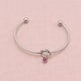 Friendship Knot Bangle With Birthstone Hearts, thumbnail 4 of 9