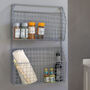 Charcoal Grey Kitchen Wall Storage Baskets, thumbnail 1 of 4