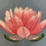 Lotus Flower Tapestry Kit With 100% British Wool, thumbnail 2 of 5