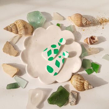 Sea Glass | Polymer Clay Statement Earrings, 6 of 8