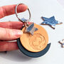 Personalised Pisces Star Sign Leather Keyring, thumbnail 5 of 7