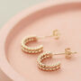 9ct Gold Tiny Hoop Earrings Huggie Earrings, thumbnail 6 of 12