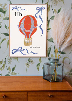H Is For Hot Air Balloon Print, 3 of 5