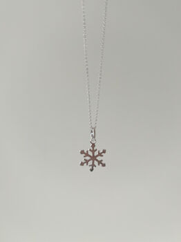 Sterling Silver Snowflake Necklace – Winter Jewellery Gift, 6 of 6
