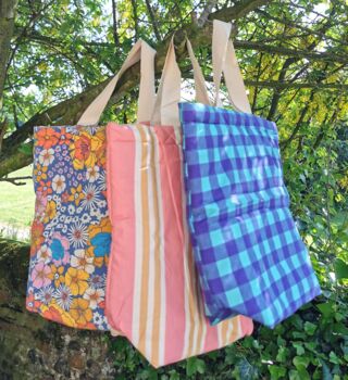 Quilted Mini Tote Bag In Gingham, 2 of 3