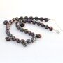 Heathered Peacock Silver Pearl Necklace, thumbnail 5 of 10