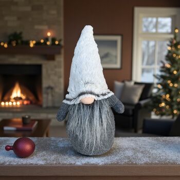 Luxury Grey Faux Fur Nordic Christmas Gonk, 2 of 2
