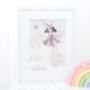 Magical Fairy Clouds Children's Colourful Pastel Print, thumbnail 2 of 3