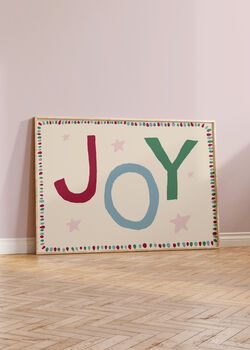 Joy Christmas Print, 2 of 4