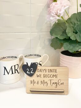 Personalised Wedding Countdown Plaque, 5 of 6