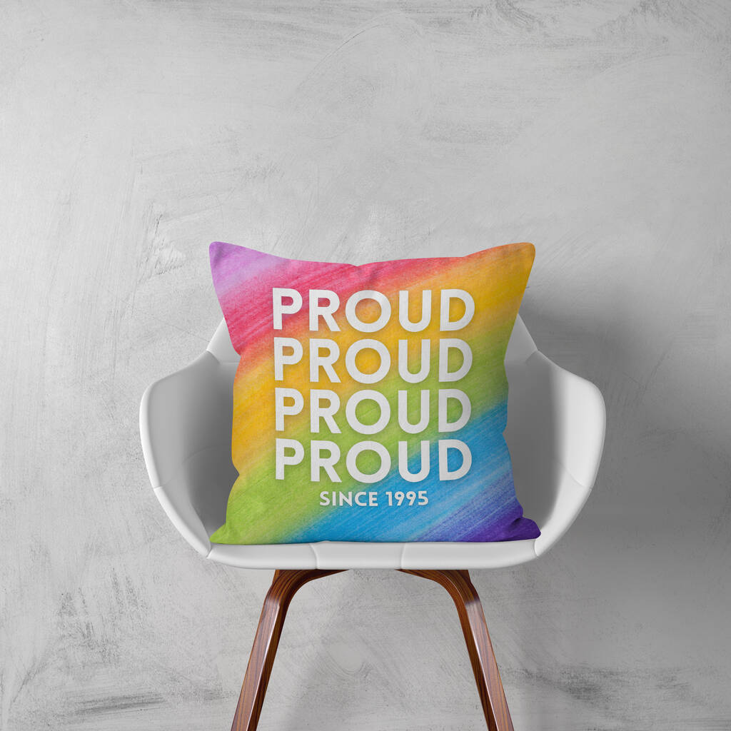 Personalised Date Pride Cushion