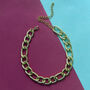 Gold Plated Figaro Chain Choker Necklace, thumbnail 5 of 9