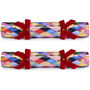 Multicoloured Christmas Harlequin Crackers Set Of Six, thumbnail 2 of 6