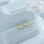 Sterling Silver Delicate Opal Droplet Huggie Hoop Earrings, thumbnail 6 of 11