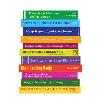 Personalised 'Life Is A Good Book' Book Lovers Print, 3 of 5