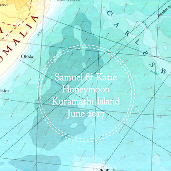 Maldives, Indian Ocean Hand Drawn Map Location Print, 3 of 8