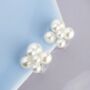 Pearl Cluster Statement Stud Earrings, thumbnail 9 of 11