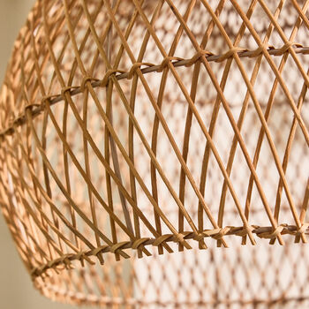 Rattan Teardrop Easy Fit Ceiling Shade, 4 of 4