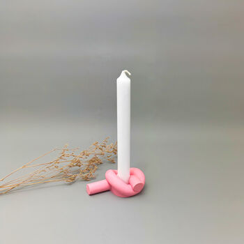 Knot Dinner Candle Holder And Pink Candlestick Holder, 11 of 11
