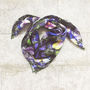 Pansy Floral Square Silk Scarf, thumbnail 1 of 8