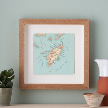 Personalised Rhodes Map Print Wall Art, 3 of 5