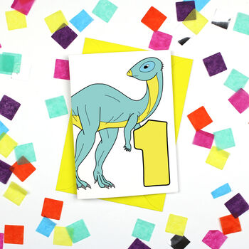 Number One Dinosaur Card And Badge Set, 2 of 5