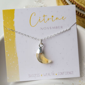 Citrine November Birthstone Necklace, 3 of 11