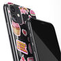 Personalised Pink Stickers Name Clear Phone Case, thumbnail 5 of 5