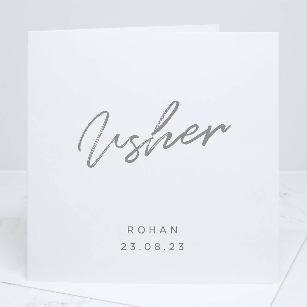 Usher Personalised Wedding Card, 1 of 4