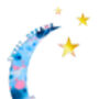 Moon And Stars Personalised Giclée Print, thumbnail 4 of 4