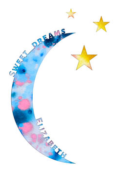 Moon And Stars Personalised Giclée Print, 4 of 4