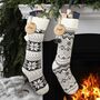 Personalised Scandi Knit Christmas Stockings, thumbnail 1 of 8