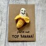 Top Banana Crochet Thank You Card Handmade, thumbnail 1 of 9