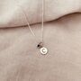 Sterling Silver Initial Birthstone Necklace, thumbnail 2 of 6