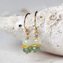 Gold Emerald Earrings, thumbnail 1 of 7