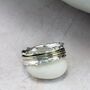 Sterling Silver And Gold Trio Band Spinning Ring, thumbnail 3 of 4