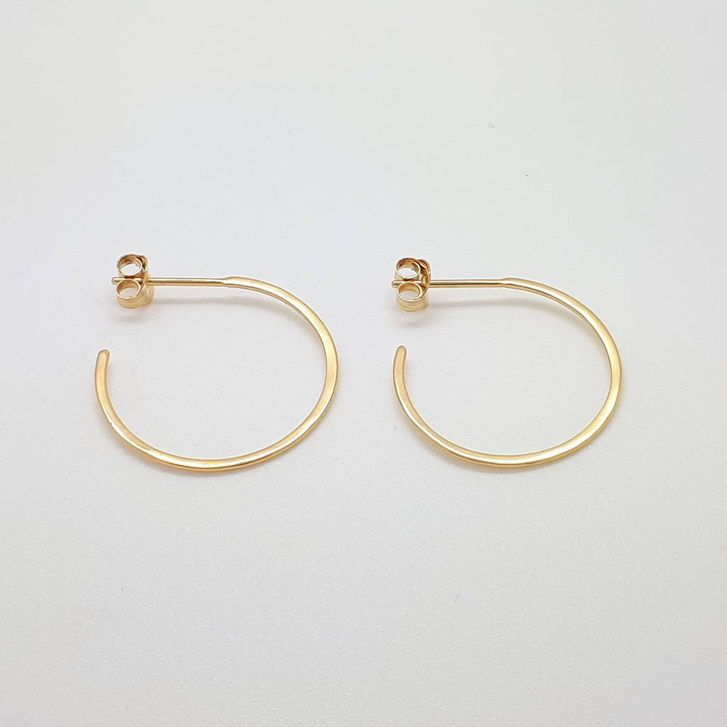 Hoop Post Earrings By Gabi Wolf Jewellery