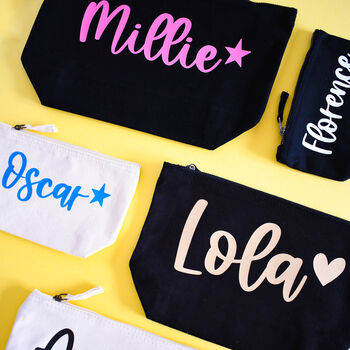 Personalised Canvas Accessory Bag, 2 of 10