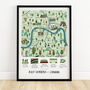 Personalised Roof Gardens Of London Map Print, thumbnail 1 of 6