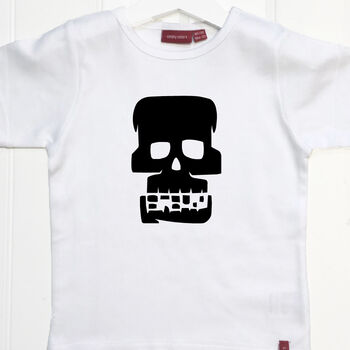 Personalised Child's Halloween Skull T Shirt, 4 of 12