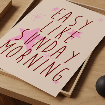 Easy Like Sunday Morning Colourful Art Print, 3 of 3