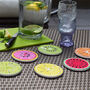 Ceramic Citrus Fruit Slice Drinks Coasters, thumbnail 1 of 5