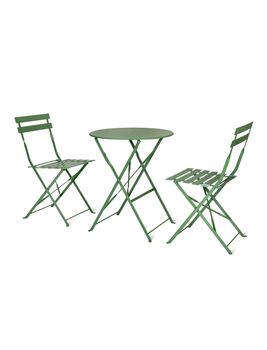 Small Bistro Set In Soft Or Forest Green, 2 of 4