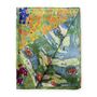 Water Lilies By Monet And Klimt Flower Garden Reversible Silk Blend Scarf, thumbnail 5 of 9