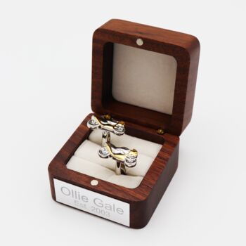 Personalised Two Tone Motorcycle Cufflinks, 3 of 4